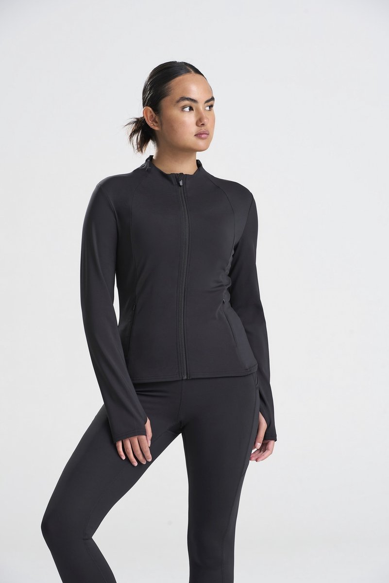 Just Cool Womens Recycled Full Zip Jacket JC219 Jet Zwart