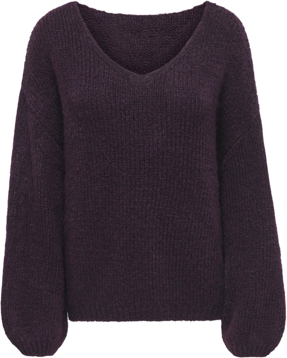 Jacqueline de Yong Trui Jdydinea L/s Reversible Pullov. Knt 15334709 Plum Perfect Dames Maat - XS