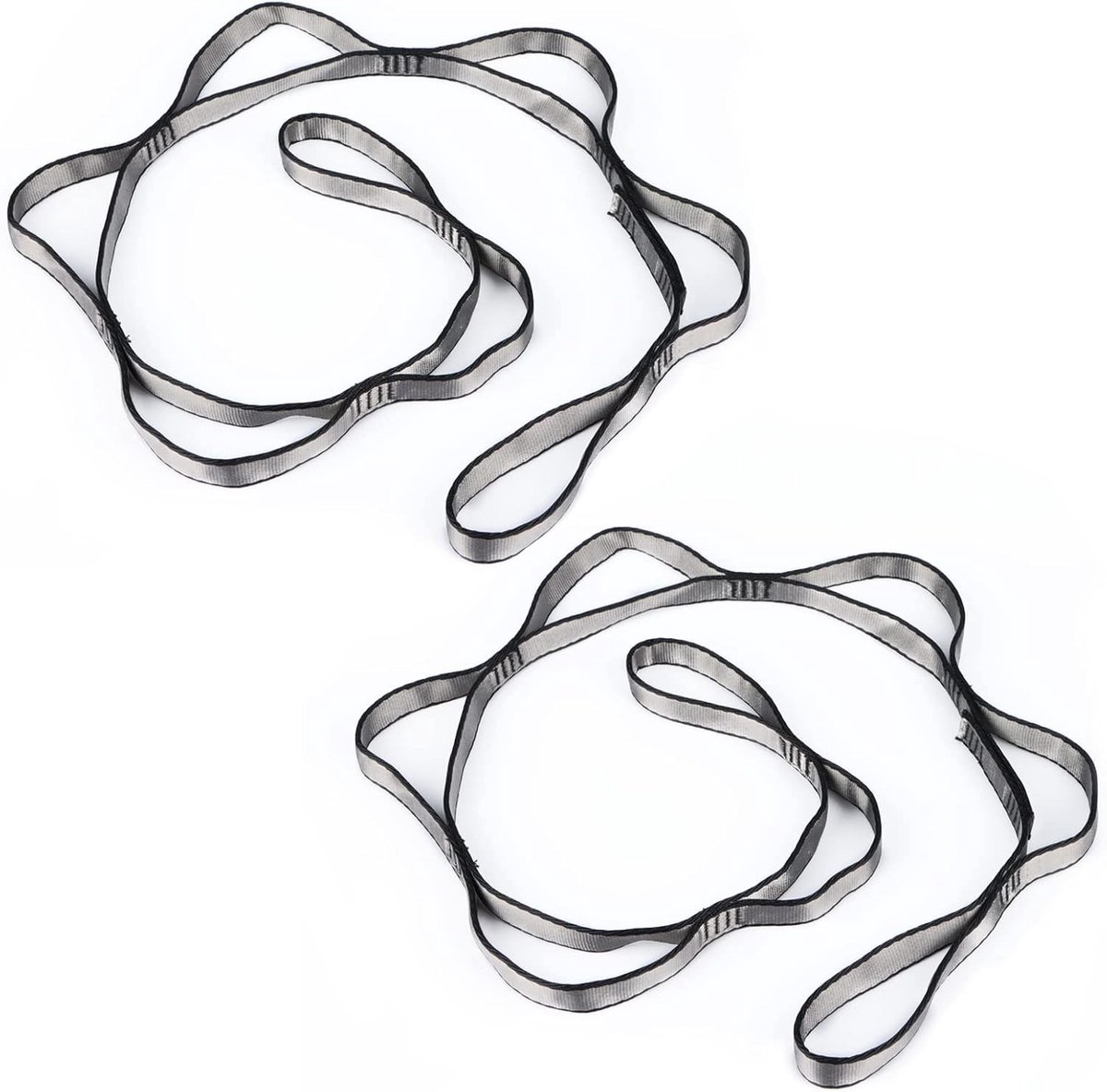 Verstelbare Nylon Yoga Extension Kabel met Meerdere Buckles voor Yoga Hammock en Pilates Oefeningen - 2 Stuks, 23Kn Stretchbanden voor Versterking en Flexibiliteit