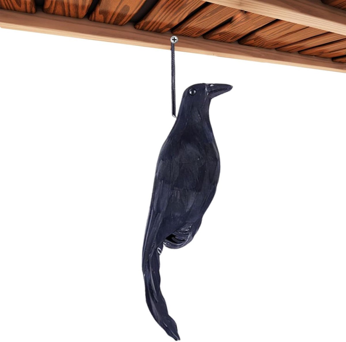 Nep Kraai Model - Decoratie Vogel - Tuin Decoratie - Handgemaakt Ontwerp - 30cm - Zwart