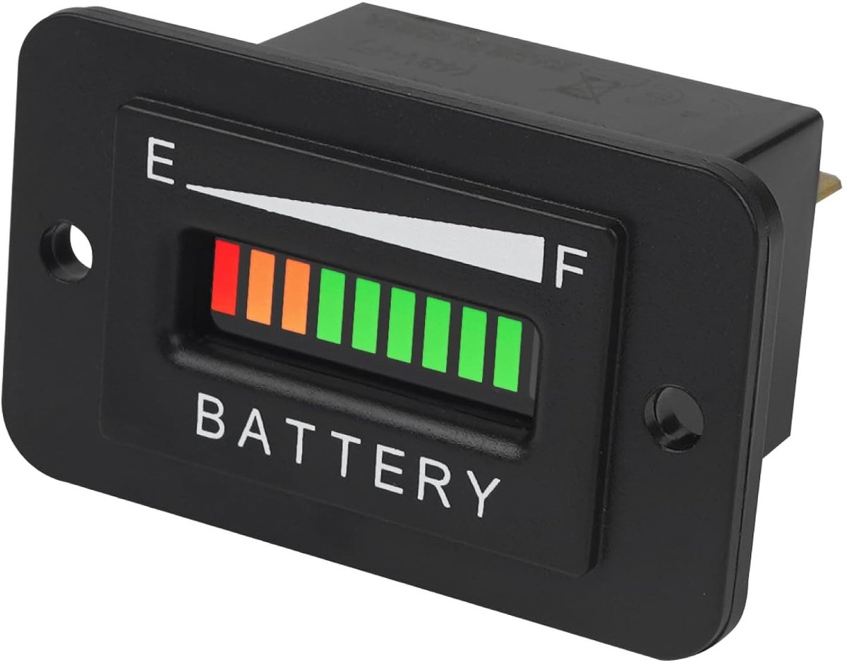 Batterijtester - 48V - LED Loodzuur Batterij Capaciteitsmeter met Alarmfunctie - Voor Golfkar en Elektrische Voertuigen