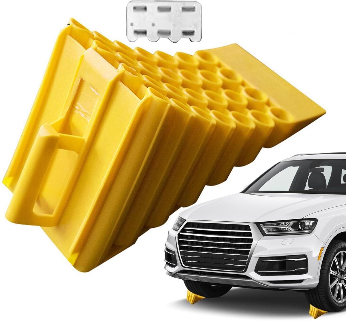 Wielwiggen - Antislip Stoppers - Voertuig Stabiliseren - Robuuste Tractie - 34 x 232 x 206 cm - Zwart