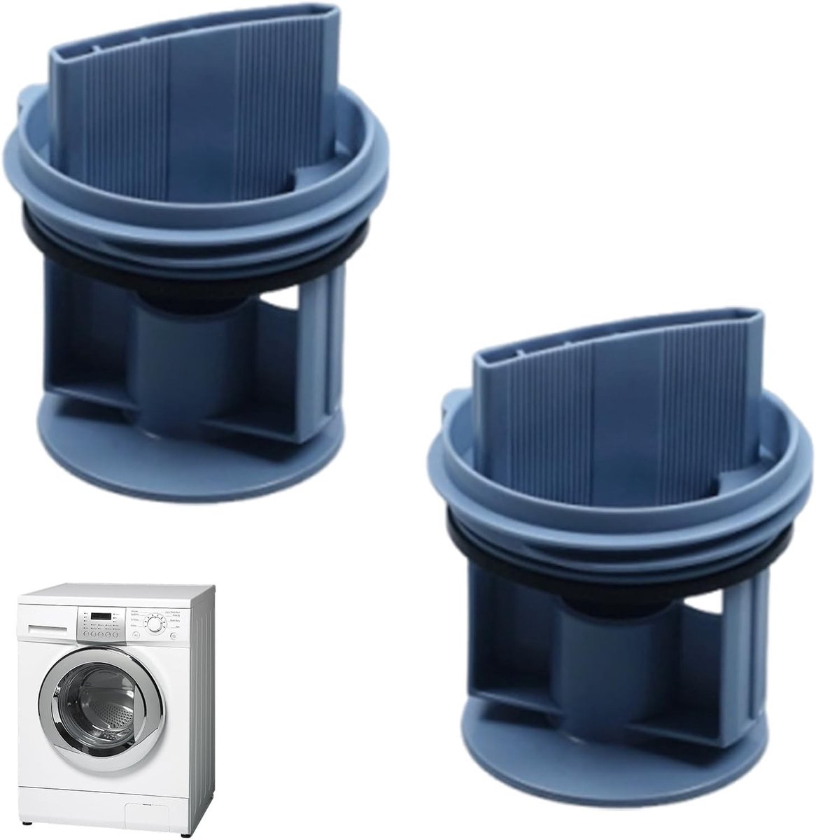 Pluiszeef voor wasmachine - 2 stuks filterzeef inzetstukken voor Siemens en Bosch, pluisfilter en wasmachineaccessoire