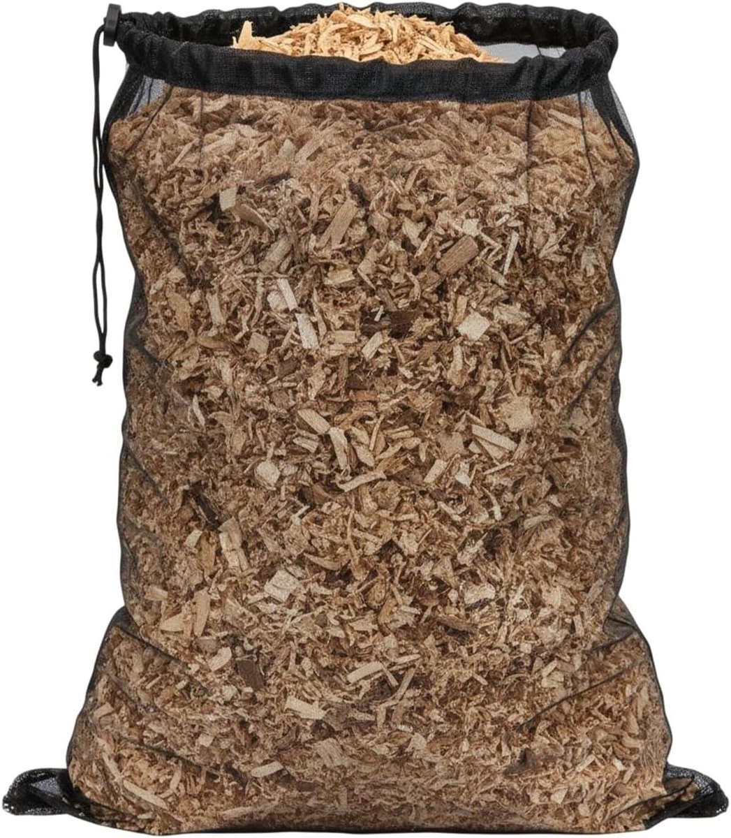 Hakselaar Opbergzak - Mulcher Zak - Tuinafval Verzamelen - Ademende Mesh Constructie - 123 x 60 cm - Zwart