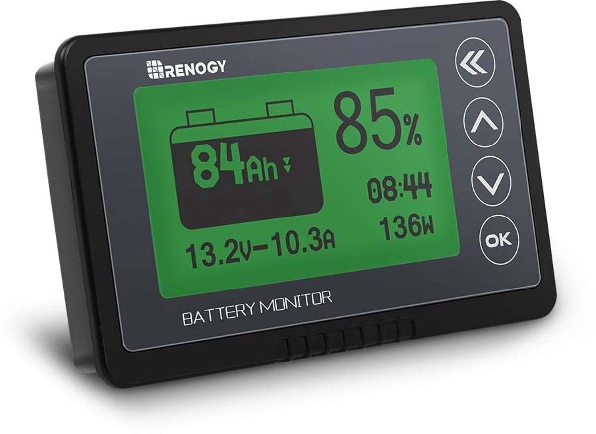 Batterijtester - Zwart - 10 V-120 V - Programmeerbare Monitor voor 12 V Batterijen - Voor Diverse Batterijtypes