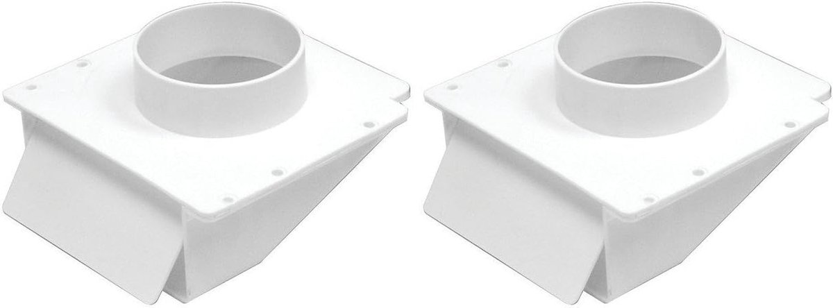 Onder Eave Vent - Ventilatie rooster - Ventilatie aanbrengen - Inclusief demper - 4 inch - Wit