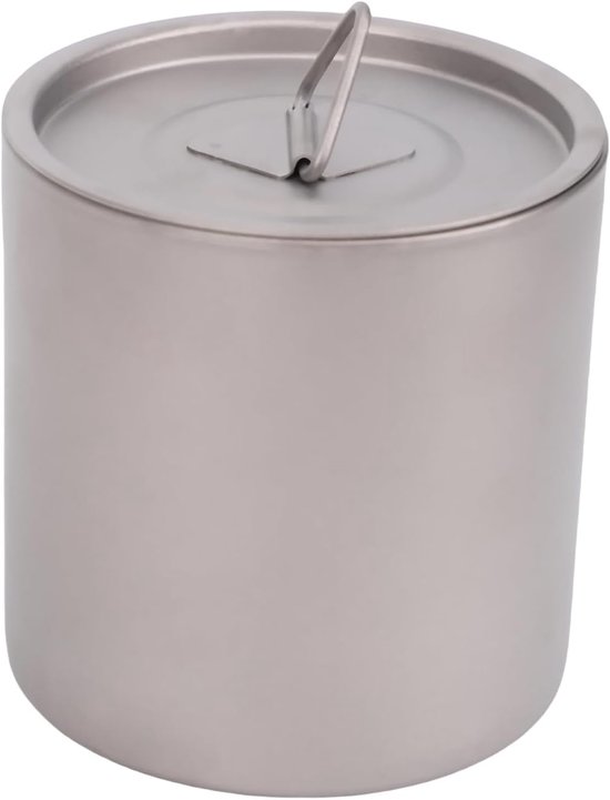 Campingbeker met Deksel - Geïsoleerde Mok Reisbeker - Buitenactiviteiten Genieten - Dubbellaags Geïsoleerd - 120 ml - Zilver — afbeelding 5