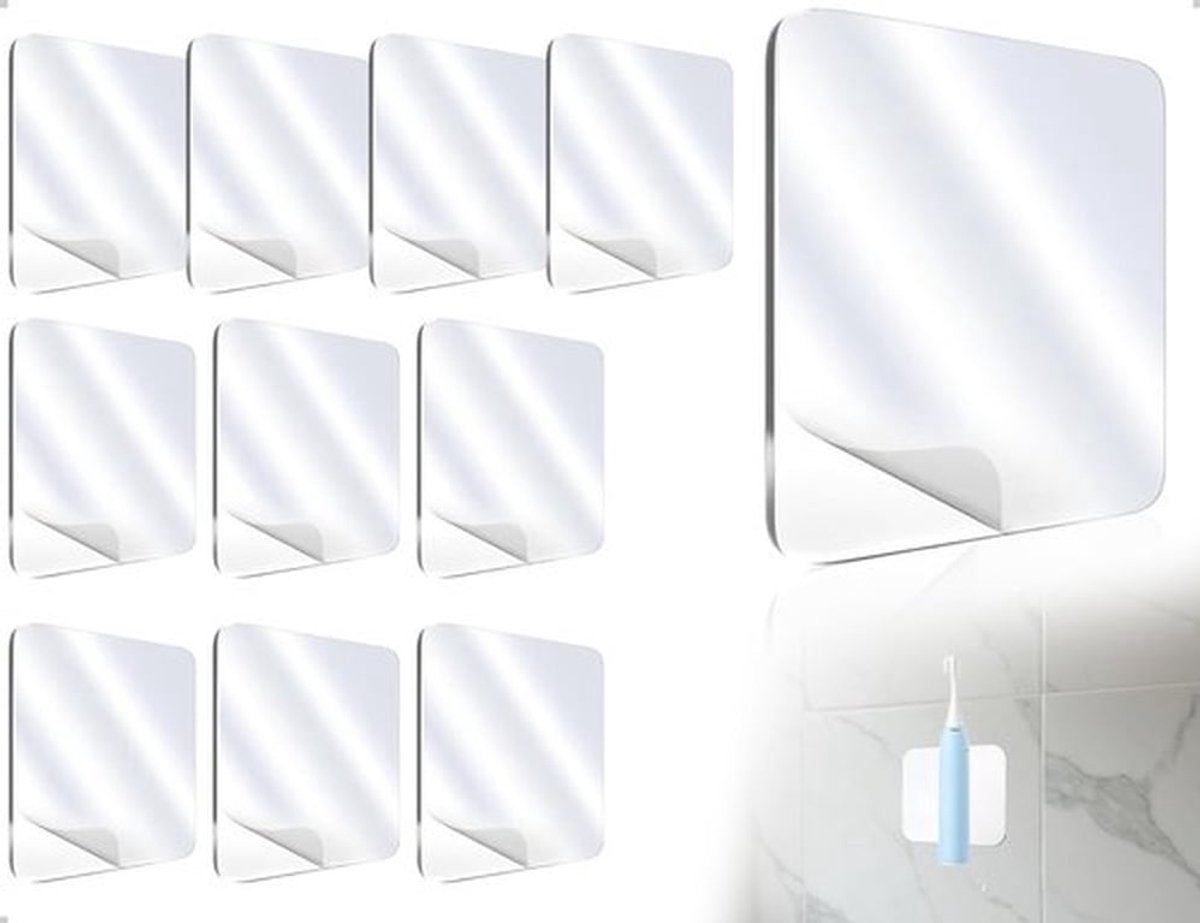 Kleefpads 10 Stuks - Extra Sterk - Herbruikbaar - Spoorloos - Transparant - Geschikt voor Muren/Tegels/Auto - Plakband