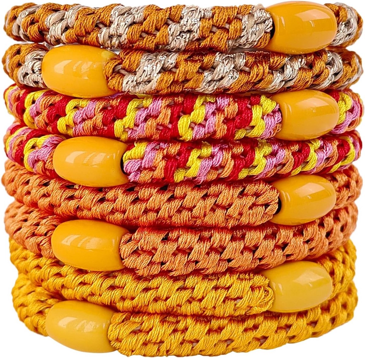 Set van 24 Kleurige Elastische Haarbanden voor Meisjes, Perfect voor Diverse Haarstijlen en Activiteiten