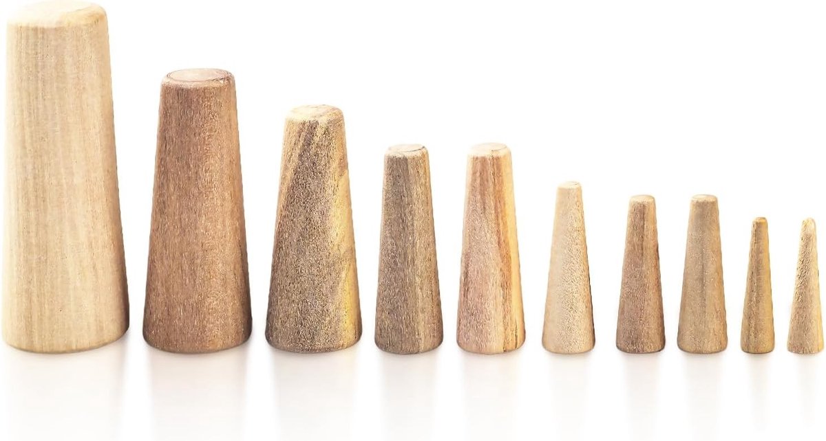 Conische houten stoppen voor boten - 10 stuks taps toelopende afvoerstop voor jacht, lekstop en noodgevallen met zacht hout
