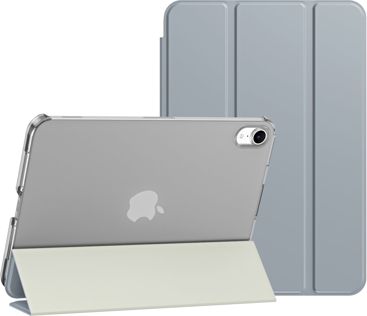 IYUPP Tablet Hoes Geschikt voor iPad Mini 7 (2024) / iPad Mini 6 (2021) Hoesje - Grijs