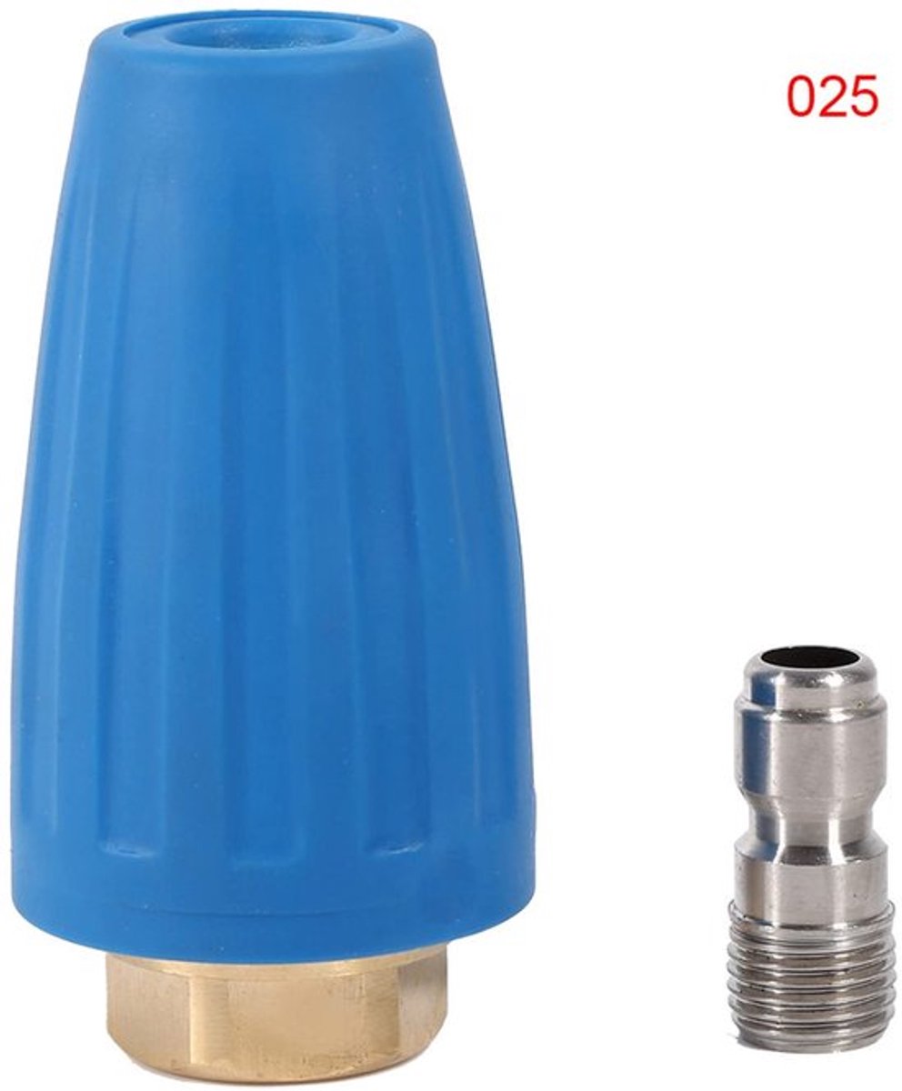 Turbo Nozzle Hoge Efficiëntie - Hogedrukreiniger Accessoire - Roterend Mondstuk - Voor Terrassen - Voor Opritten - Messing/Roestvrij Staal