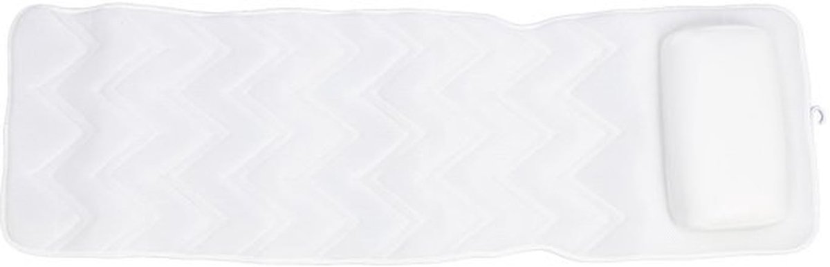 Luxe Badmat - Badkussen voor Hoofd en Nek - Spa Comfort Rugsteun - 126 x 41 cm - 13 Zuignappen - Ideaal voor Ontspanning - Zacht en Onder...