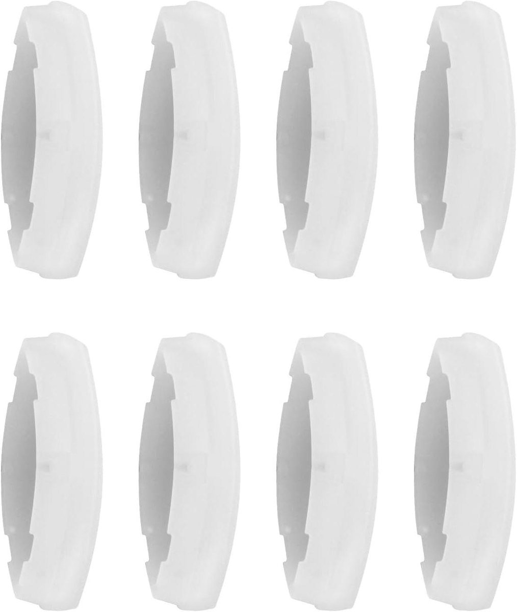 Toiletstoelbumpers - Toiletbrilbumpers WC-bril kussens - Stabiliseren toiletbril - Stil en stabiel kunststof - 8 stuks - Wit