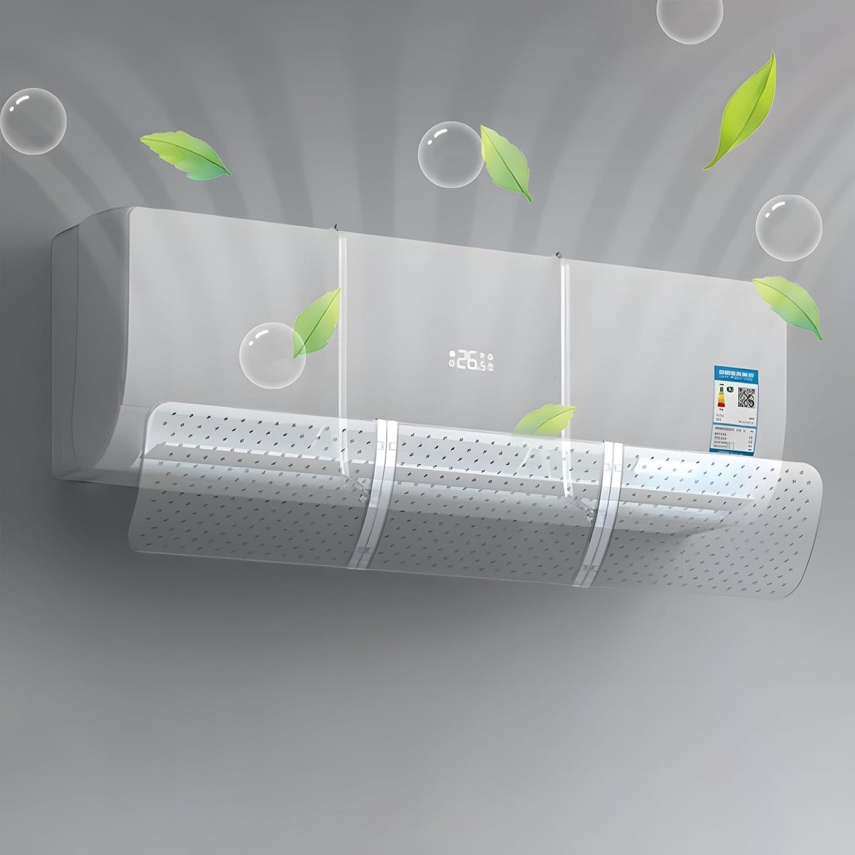 Universele Windgeleider voor Airconditioning - Wit - 80 cm - Verstelbare Verdeling voor Comfort in Huis of Kantoor