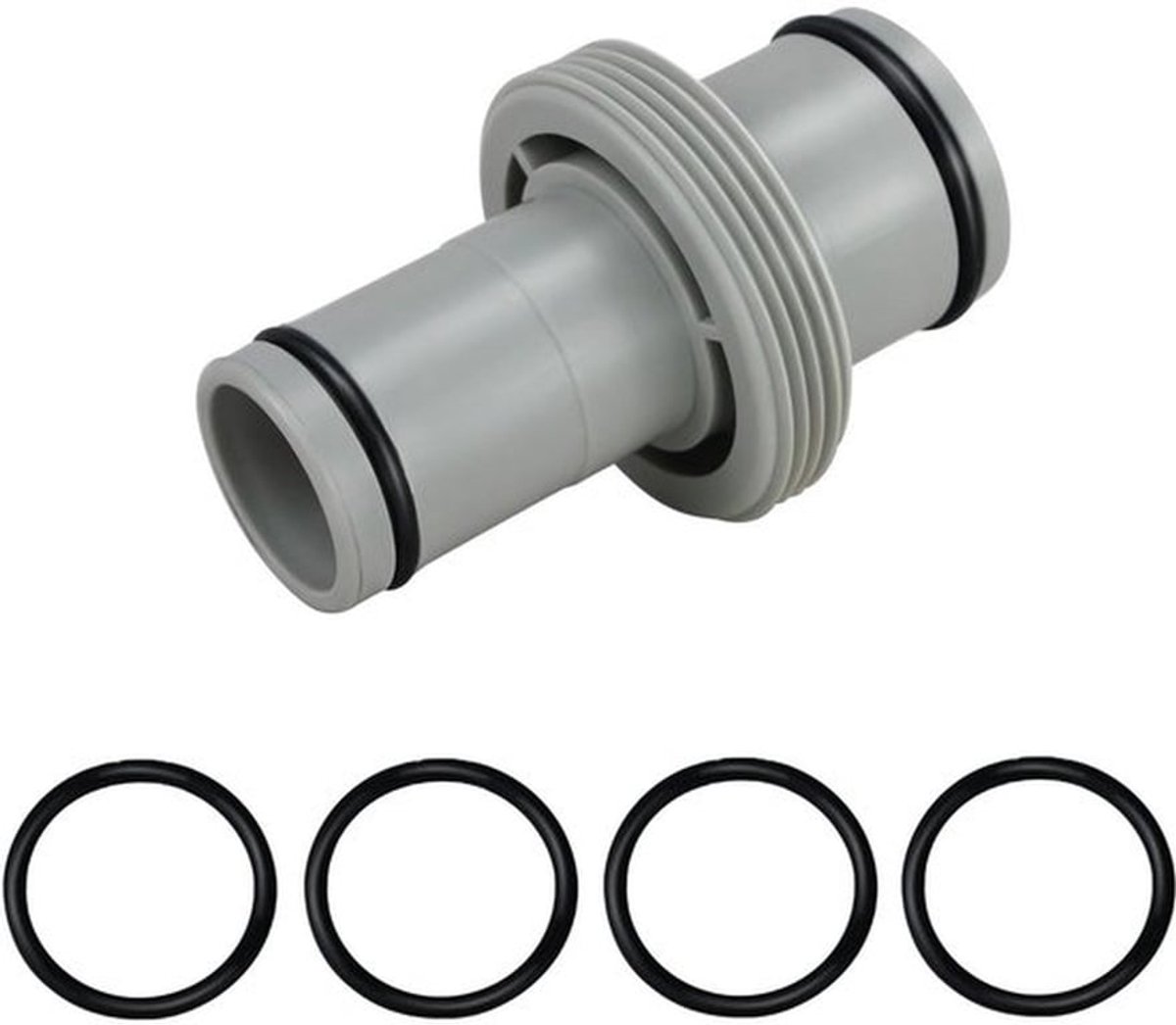 Swimming Pool Adapter - 2-Way Hose Connector - Hoogwaardige kwaliteit - Grijs - Geschikt voor Intex en Bestway - Ideaal voor zwembad gebruik