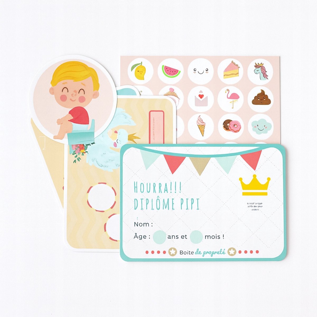 Potjestraining Set: 20 Kaarten, 120 Stickers & Diploma
