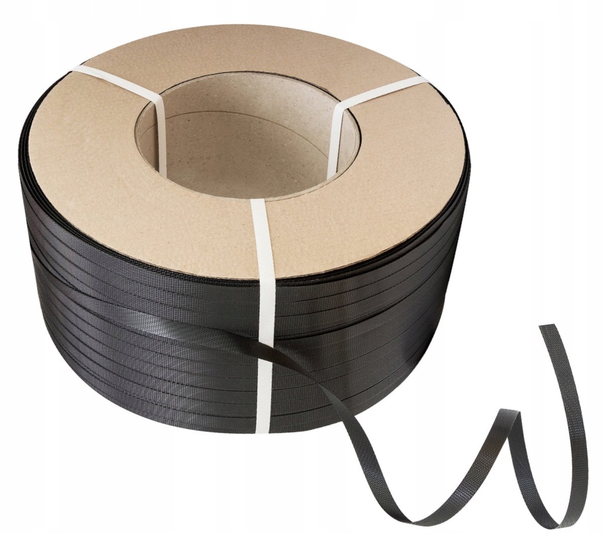 Zwarte PP-band 16mm voor palletwikkeling, zwart, 1000m