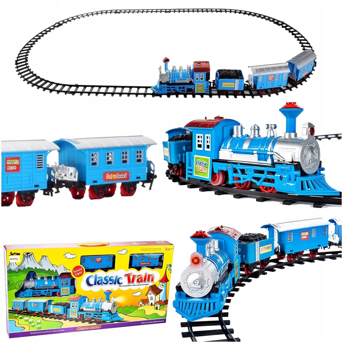 Elektrische Trein Set met 330cm Spoor, Geluid & LED