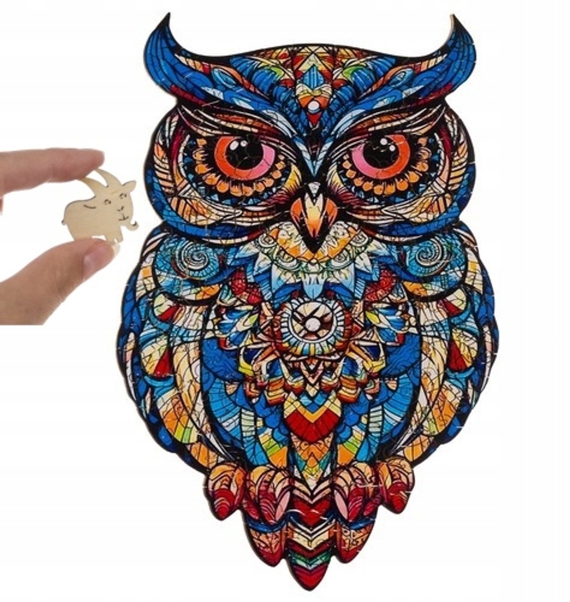 Houten puzzel Uil - Unieke vormen en elementen