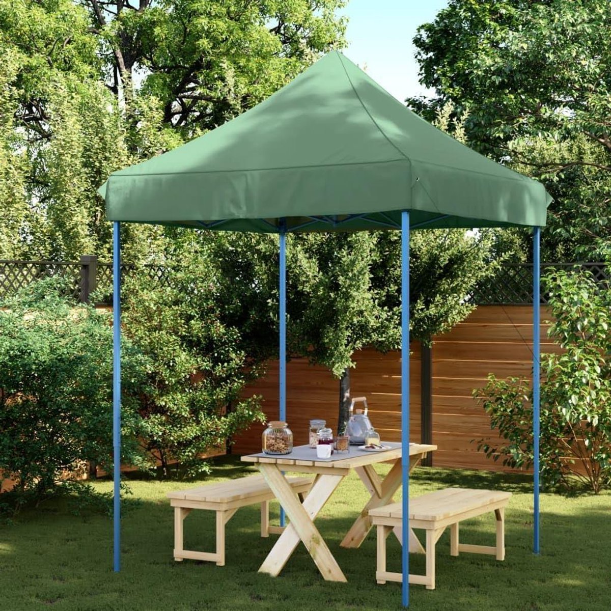 Pop-up Partytent - Opvouwbaar Paviljoen - Buitenfeest Organiseren - Snelle Opbouw - 200 x 200 cm - Groen