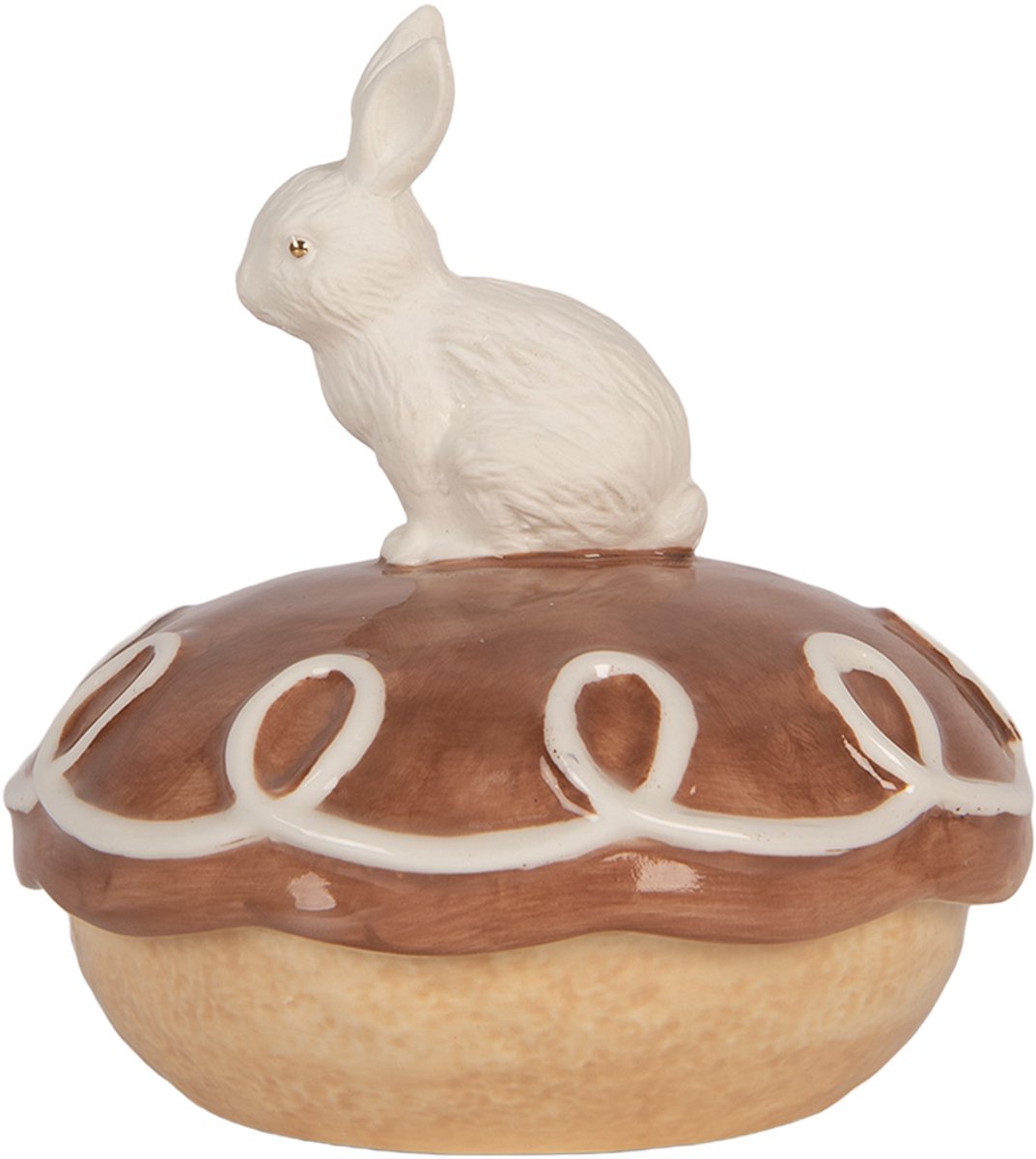 Clayre & Eef Decoratie schaal Bruin Keramiek