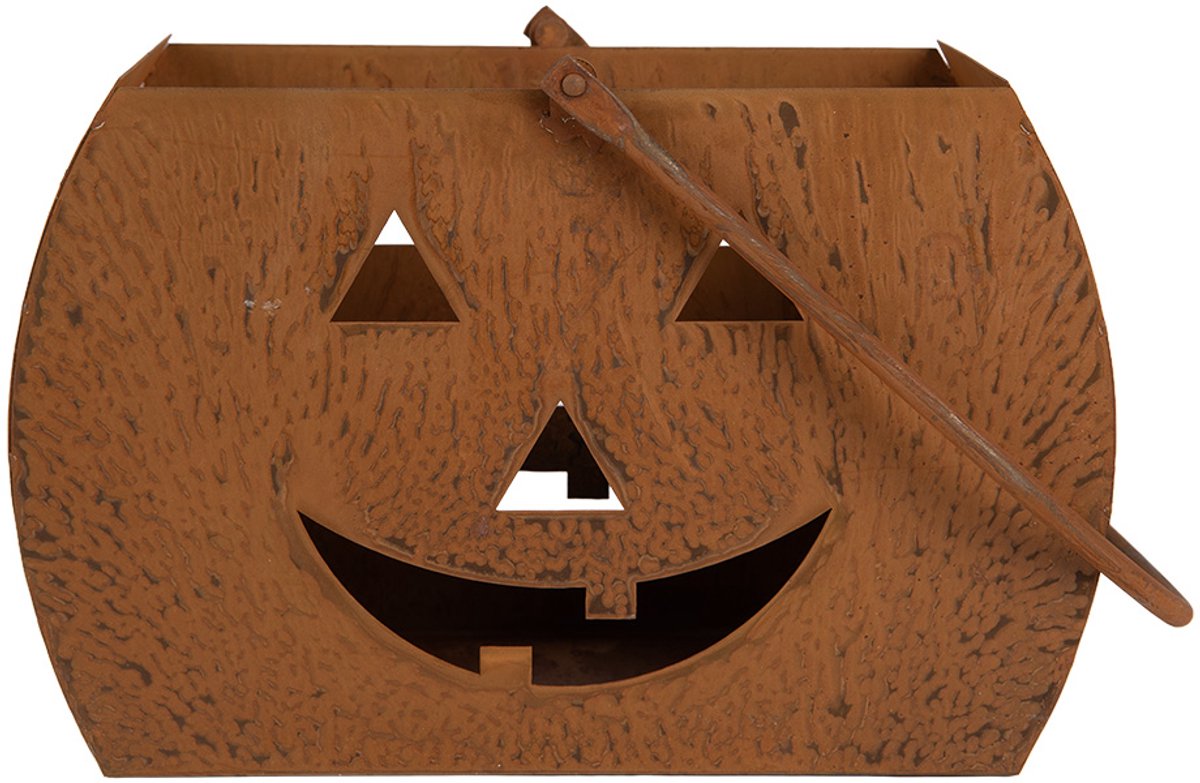 Clayre & Eef Decoratie Pompoen Bruin Metaal Herfst decoratie