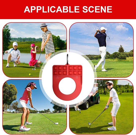 Golf Puttingbeker - Oefenbeker Golf - Golfvaardigheid Verbeteren - Geïntegreerde Sleutelhanger - 18 x 13.7 x 2.8 cm - Rood van GOLF — afbeelding 4
