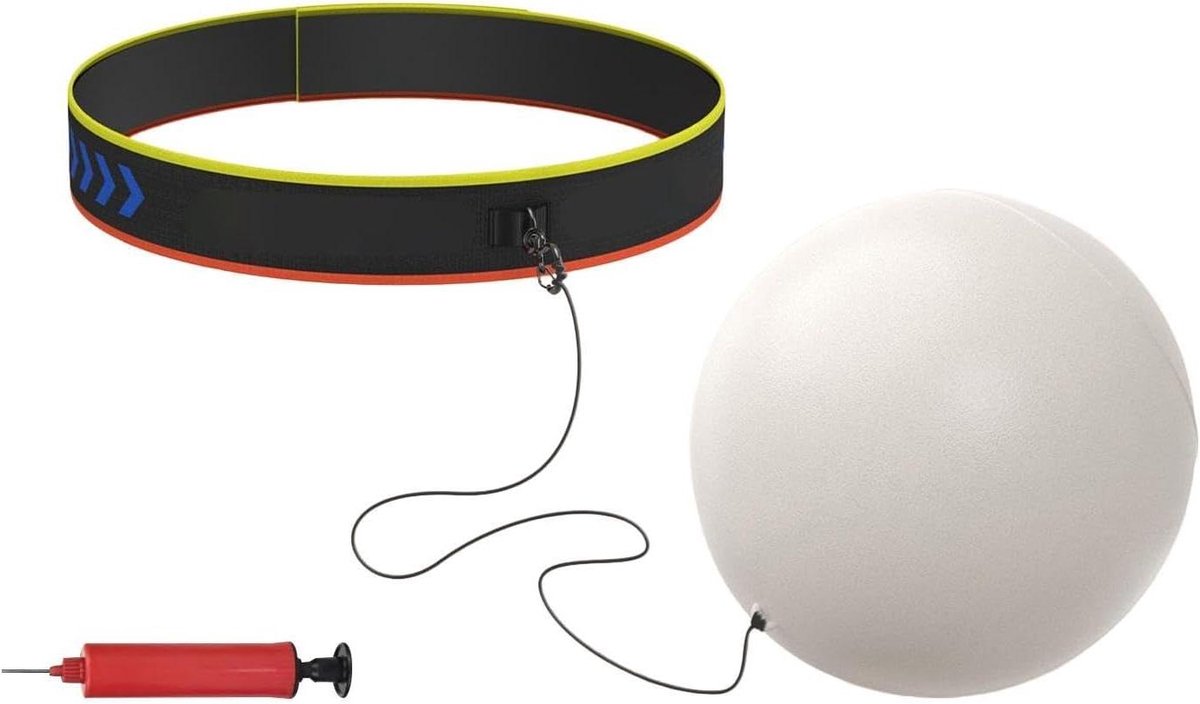 Boksreflexbal - Trainingsbal Hoofdbandbal - Reactie Training - Verstelbare hoofdband - Standaard maat - Wit