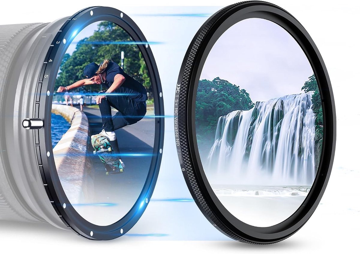82mm Variabele ND Filter 10-Stop, ND2.5-ND1000 Neutraal Dichtheidsfilter voor Fotografie en Videografie, Geschikt voor Canon en Sony Lenzen