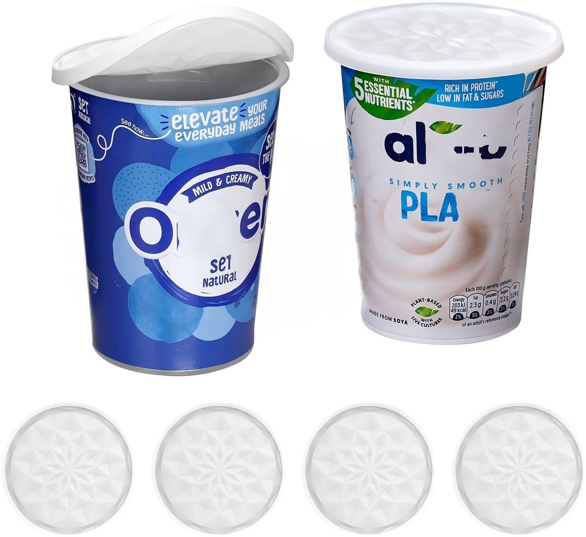 Silikon Joghurtdeksel 500g, Herbruikbaar Deksel voor Joghurtbekers