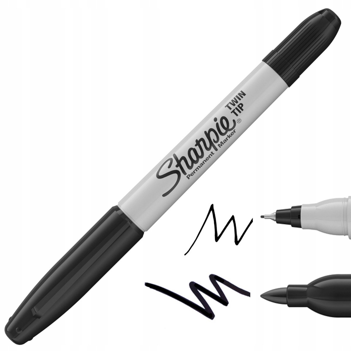 Sharpie Permanent Marker Zwart - Dubbele Punt, Watervast