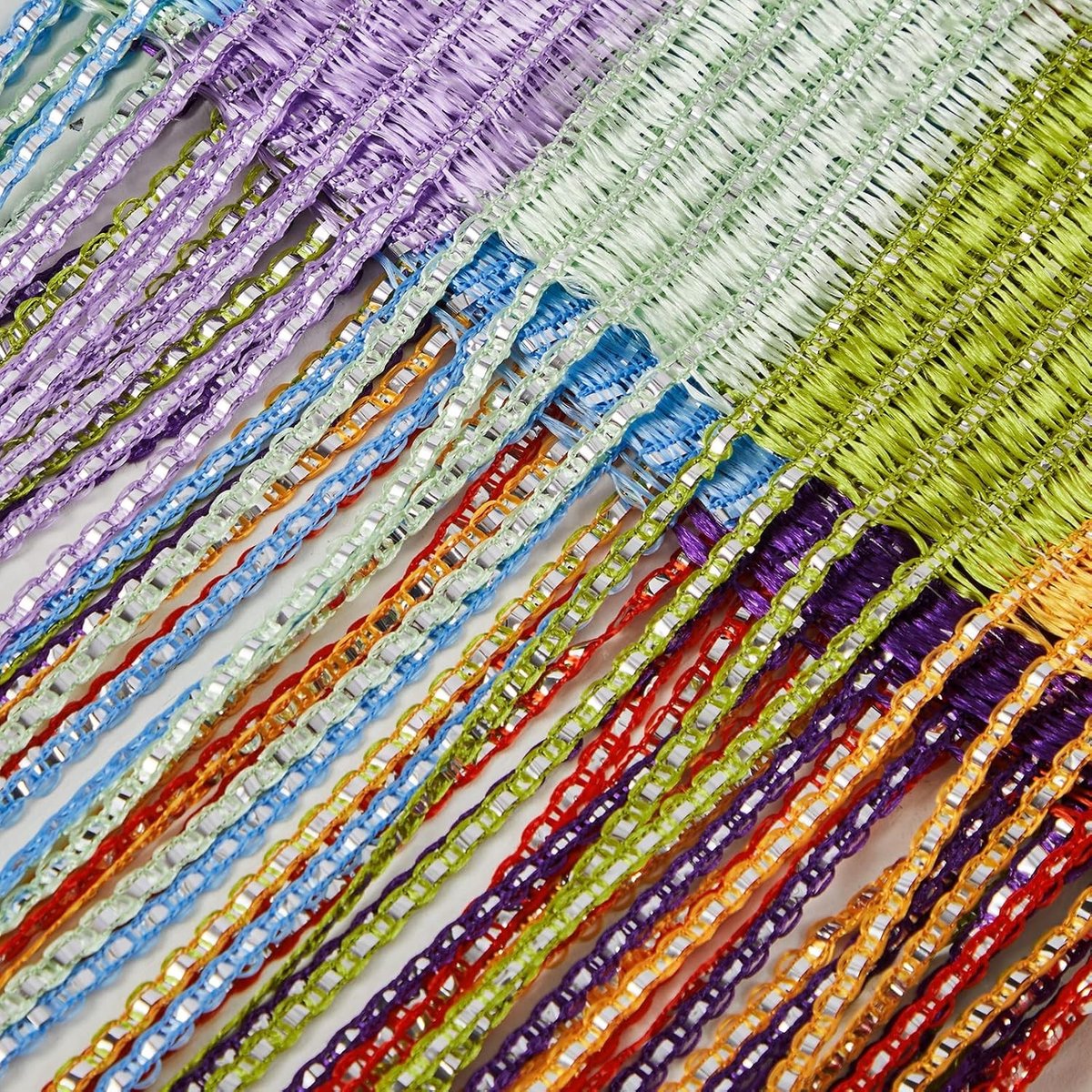 Vliegengordijn kralen - Kleurrijk met pailletten - 100 x 200 cm - Draadgordijn voor binnen- en buitendeuren - Decoratief en functioneel