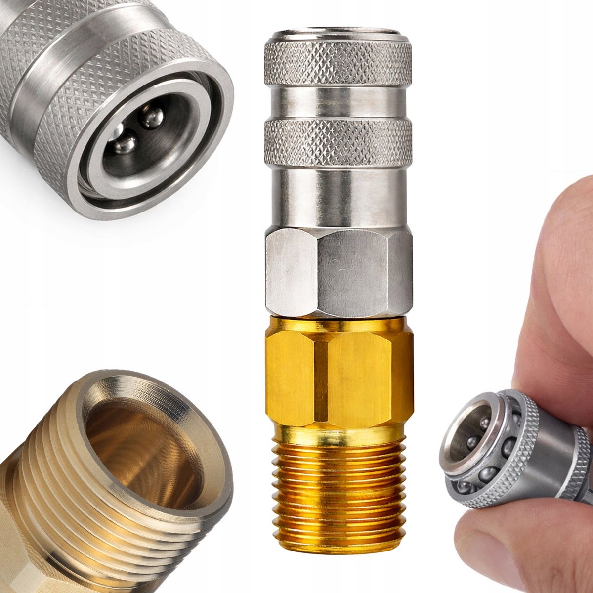 Rosfix QuickConnect M22 Aansluiting - Snelkoppeling RVS M22 Buitenraad - 150 bar, 60°C