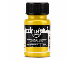 LM-Kreativ Acrylverf - Metallic Look - Lichtvast en Waterbestendig - Op Waterbasis - Geel - 50 ml