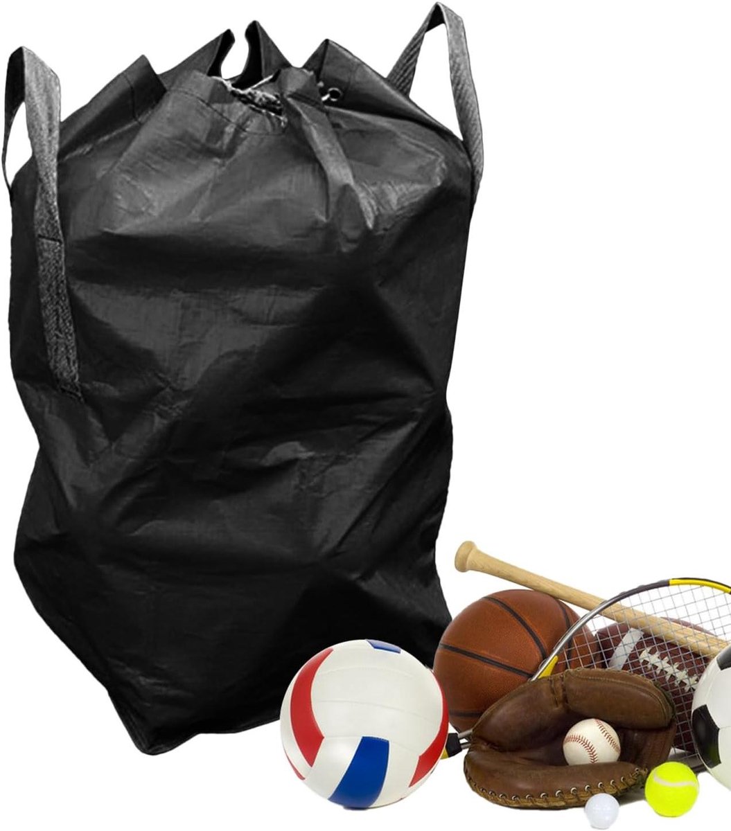 Voetbal Bal Tas - Sportuitrusting Organizer - Sporten en Trainen - Grote Capaciteit - 45x45x95cm - Zwart