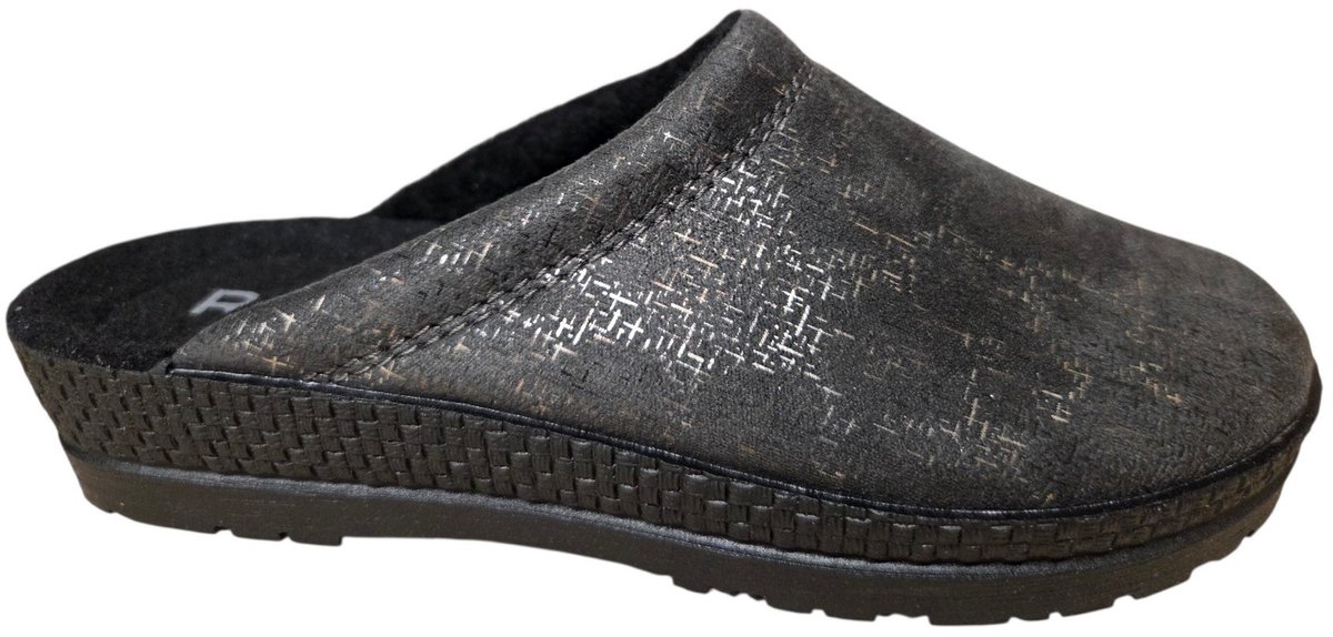 Rohde 2293 83 Open Pantoffels Sloffen Grijs Textiel Dames - Grijs - 37
