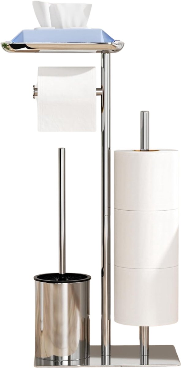 Zavio® Toiletbutler - Toiletrolhouder - Toilet Butler - Borstel met Houder - Toilethouder
