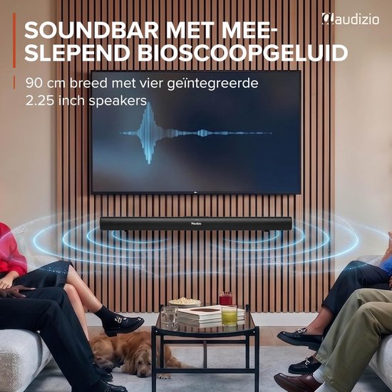 Soundbar met Subwoofer - TV speaker Home cinema - Films en series kijken - Draadloze subwoofer - 90 cm breed — afbeelding 4