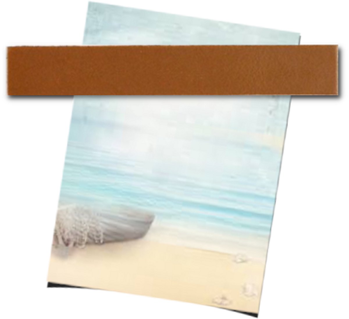 Magneetstrip Leer 20cm Cognac - Kamer26