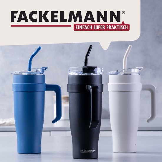 Geïsoleerde Drinkbeker XXL - Thermosbeker Koude Dranken - Dranken Koel Houden - Dubbelwandige Isolatie - 1200 ml - Blauw — afbeelding 3