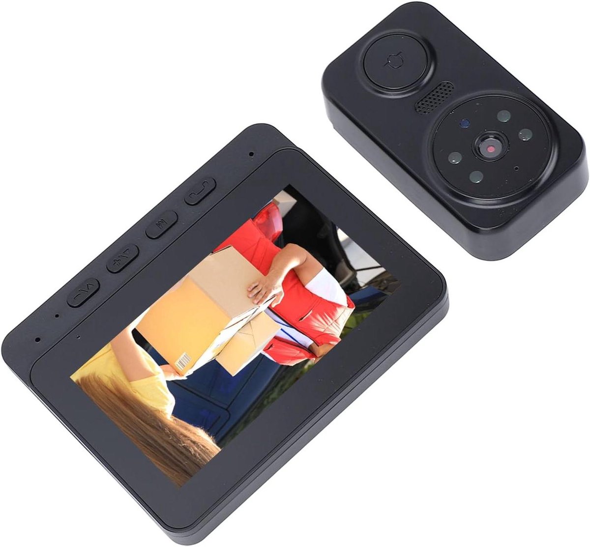 Videodeurbel Camera - Slimme Deurbel - Huisbeveiliging - 170 Graden Groothoek - 4.3 Inch Scherm - Zwart