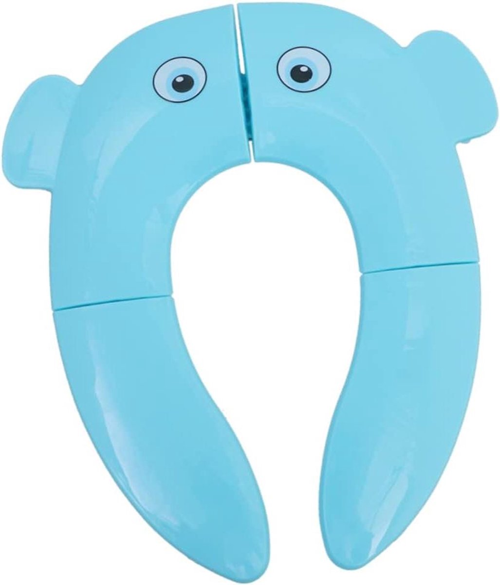 Opvouwbare Toiletbril - Reis Potje - Zindelijkheidstraining - Past op Ronde Brillen - 36 x 26 cm - Blauw