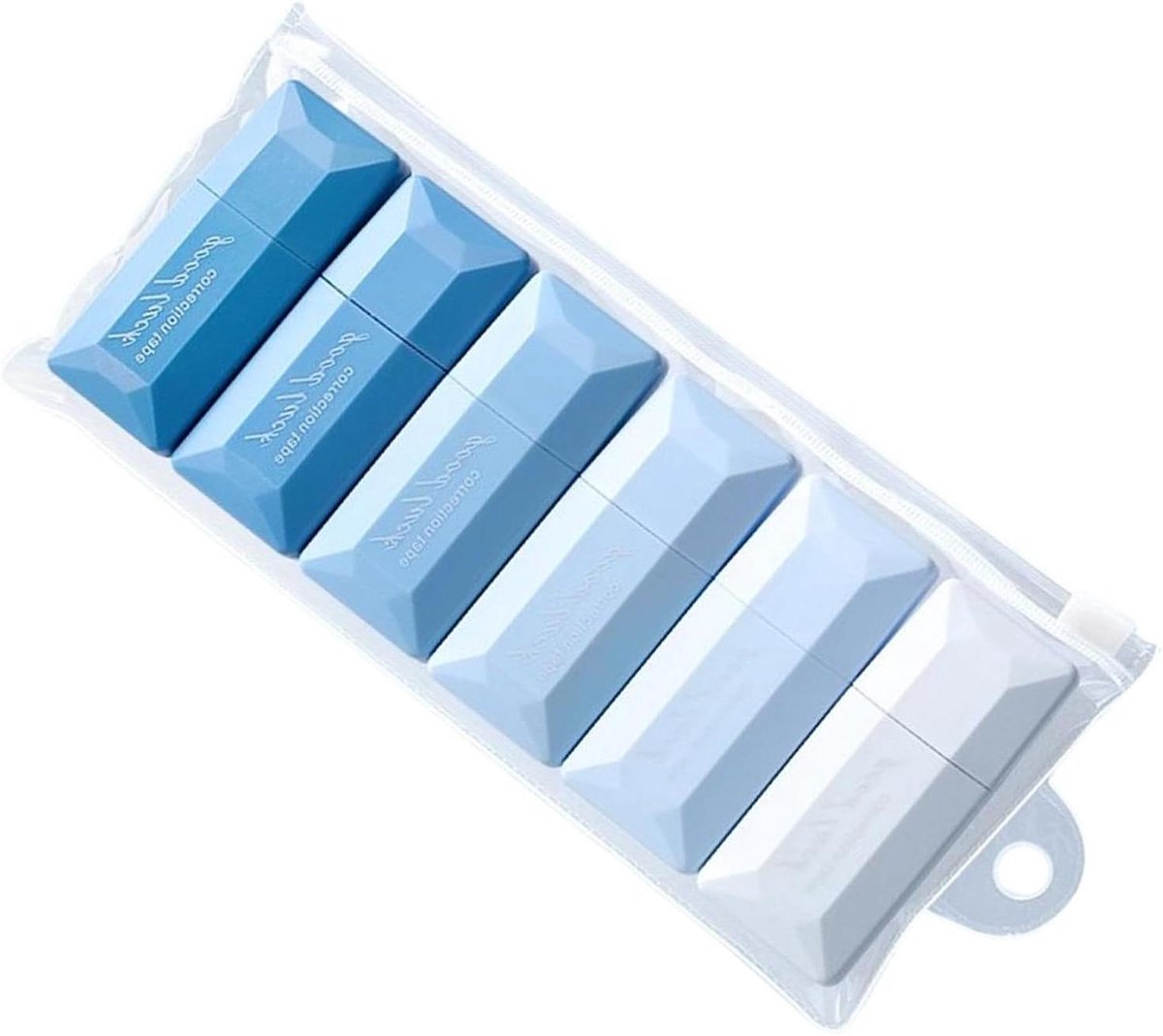 Plakboek Lijmband - Lijm Roller - Scrapbooking & Knutselen - Gelijkmatige Lijmverdeling - 6-Delig - Blauw