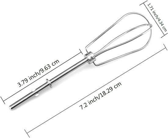 Eierkloppers Opzetstuk - Mixer Accessoire - Beslag Maken - Roestvrij Staal - 2 stuks - Zilverkleurig — afbeelding 4