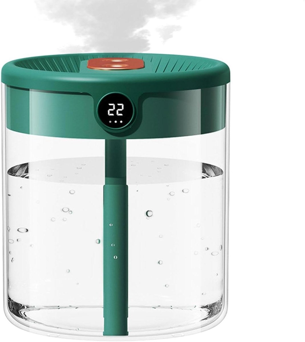 Luchtbevochtiger Kamer - Vernevelaar Diffuser - Luchtkwaliteit Verbeteren - Dubbele Spray - 2L Tank - Groen
