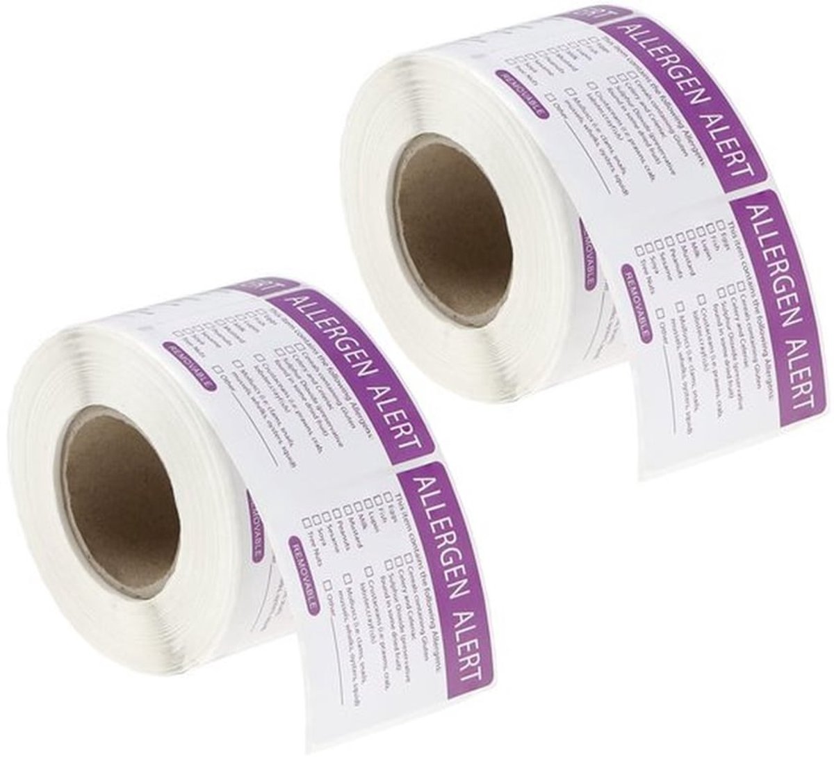 Voedselstickers 1000 stuks - Allergie-waarschuwingsstickers - Zelfklevend Papier - Keukenaccessoires - 5,1 x 5,1 cm - Makkelijk te gebruiken - Etiketten