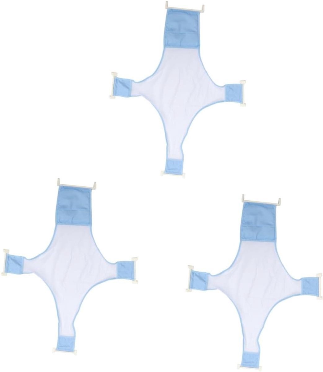 Babybad Net - Bad Ondersteuning - Baby Wassen - Flexibel Ademend Gaas - 86x62cm - Hemelsblauw