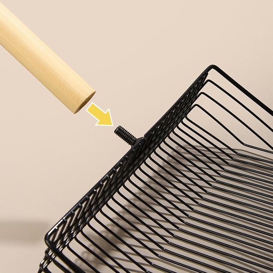 Kippenmest Schep - Zeefschep Kip - Stal Reinigen - Verstelbare Lange Steel - 25x15.5cm - Zwart — afbeelding 2
