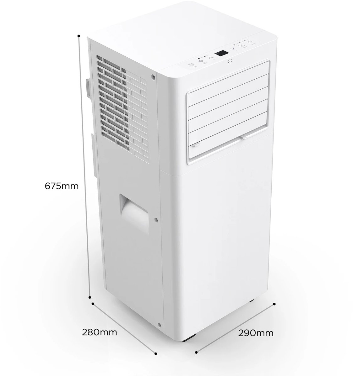 KungFu buy Mobiele airconditioner 9000 BTU 3-in-1 koeling ventilator ontvochtiger met afstandsbediening en timer Energieklasse A